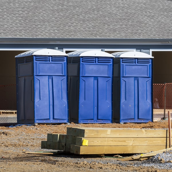 what is the expected delivery and pickup timeframe for the portable toilets in Cheshire